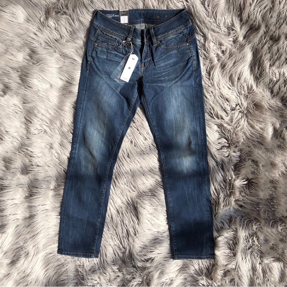 NWT G-Star Raw Midge Saddle Mid-Waist Straight Jeans, Size 28 - Picture 2 of 5